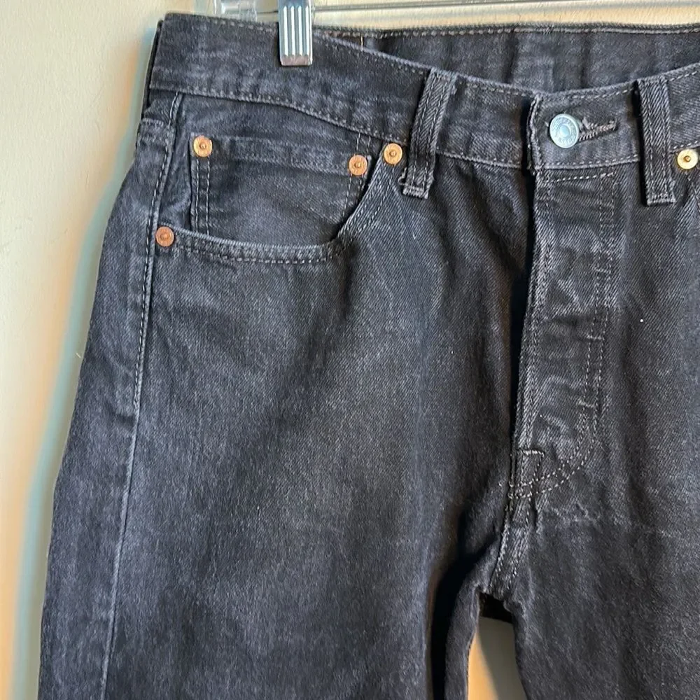 Levi’s 501 Black Straight Leg Jeans 32/30